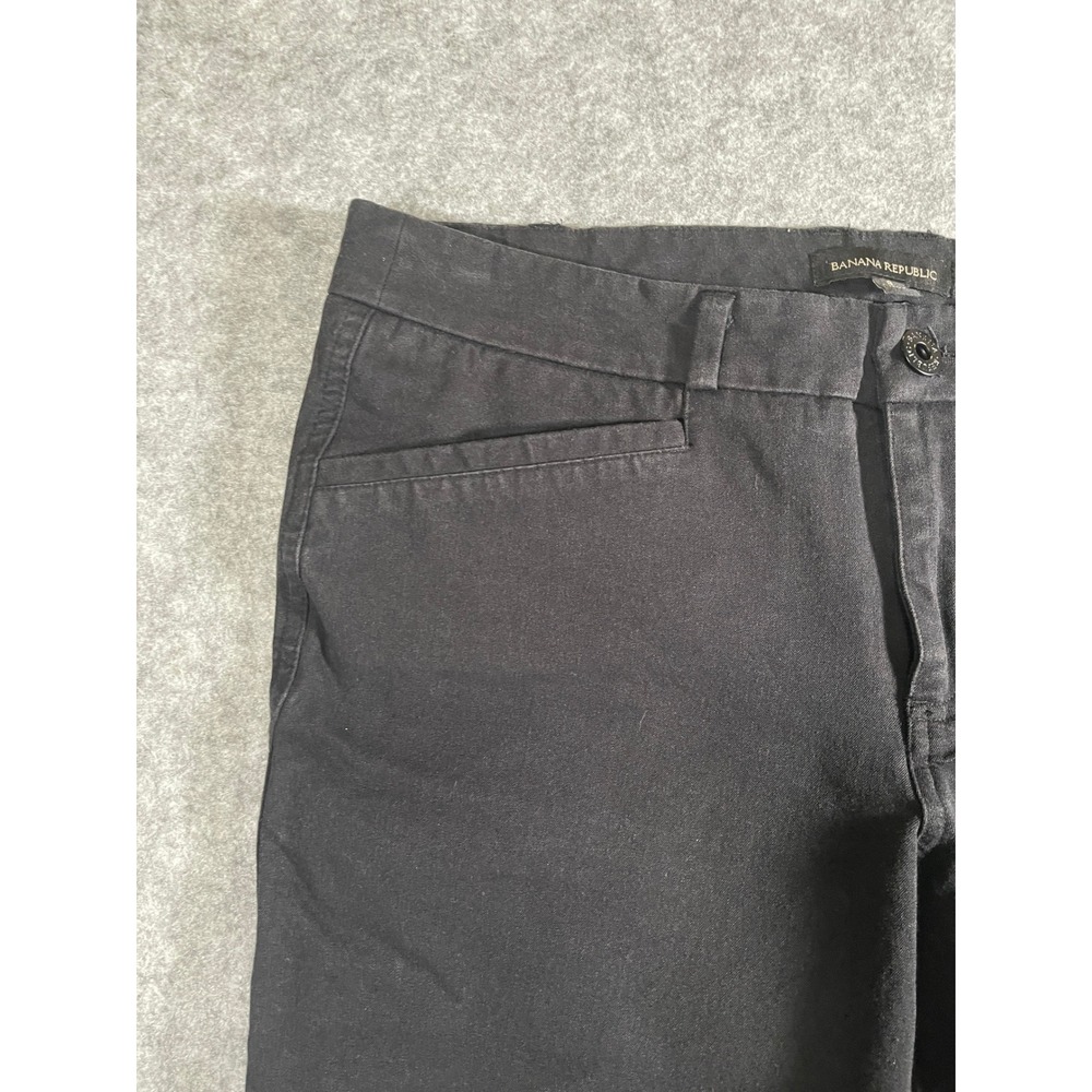 Banana Republic Womens Black Chino Stretch Pants Size 8 NLC2022C(S23) - Picture 3 of 13